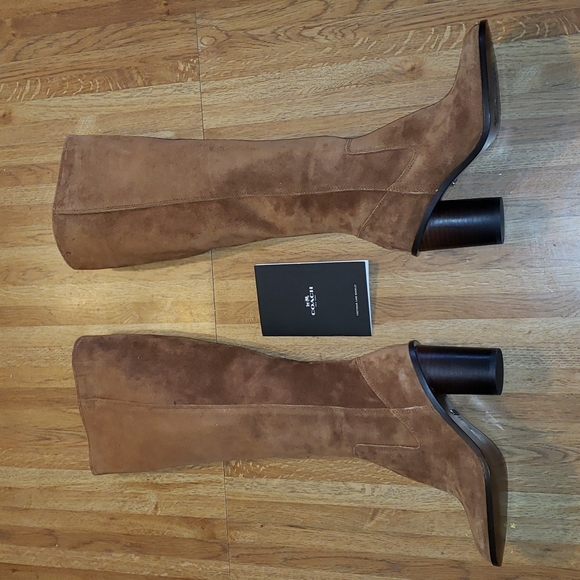 Coach Ombre Saddle Suede Heel Boot 5 nwt - Picture 6 of 9